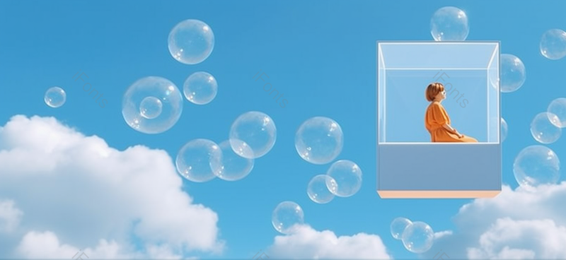 儿童节蓝天白云小孩子笑脸泡泡蓝色背景插画手绘图,插画/手绘图,插画/手绘图库,插画/手绘图下载,插画/手绘